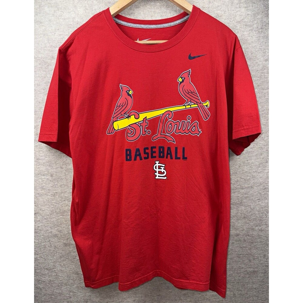 Nike Men’s XXL Red St. Louis Cardinals T-Shirt MLB Baseball Regular Fit